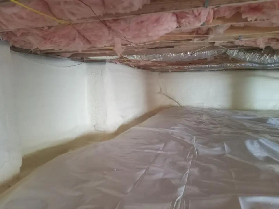 Crawl space encapsulation with closed-cell spray foam for Attic Insulation in South San Jose Hills